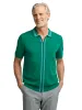 Cotton Full Zip Polo - Green sold by Paul Fredrick