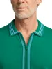 Cotton Full Zip Polo - Green sold by Paul Fredrick