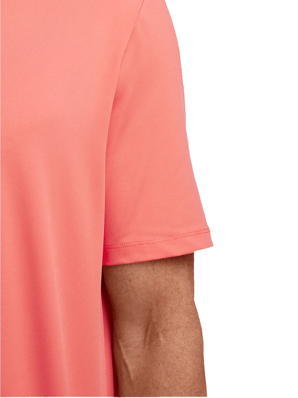 Performance Blend Three Button Polo - Bright Coral sold by Paul Fredrick product image thumbnail 4