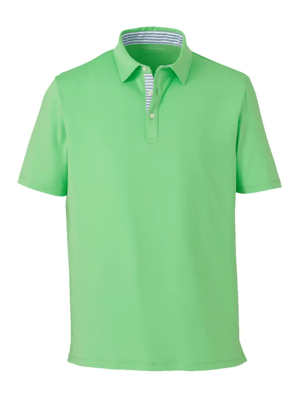 Performance Blend Three Button Polo - Lime sold by Paul Fredrick
