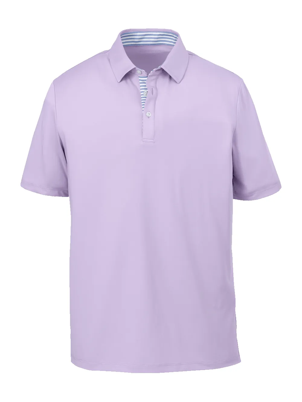 Performance Blend Three Button Polo - Light Purple sold by Paul Fredrick