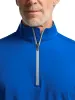 Performance Blend Quarter Zip Mock Neck - Cobalt sold by Paul Fredrick