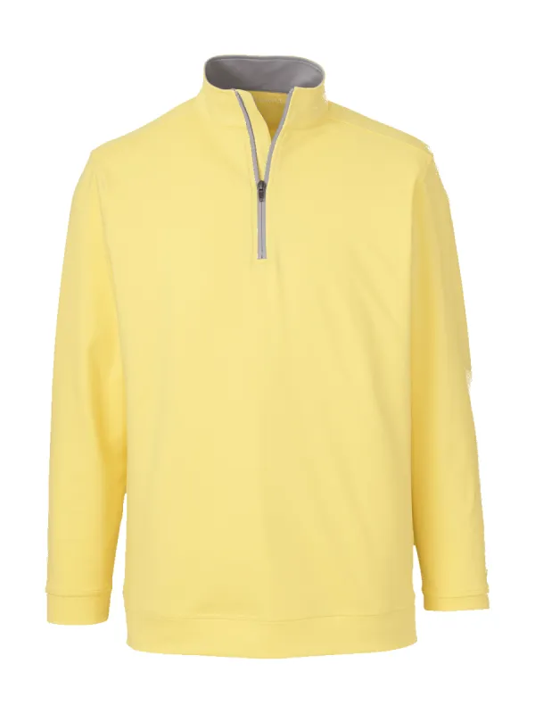 Performance Blend Quarter Zip Mock Neck - Yellow sold by Paul Fredrick
