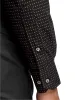 Non-Iron Cotton Dot Dress Shirt With Contrast Trim - Black/orange sold by Paul Fredrick