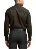 Non-Iron Cotton Dot Dress Shirt With Contrast Trim - Black/orange sold by Paul Fredrick