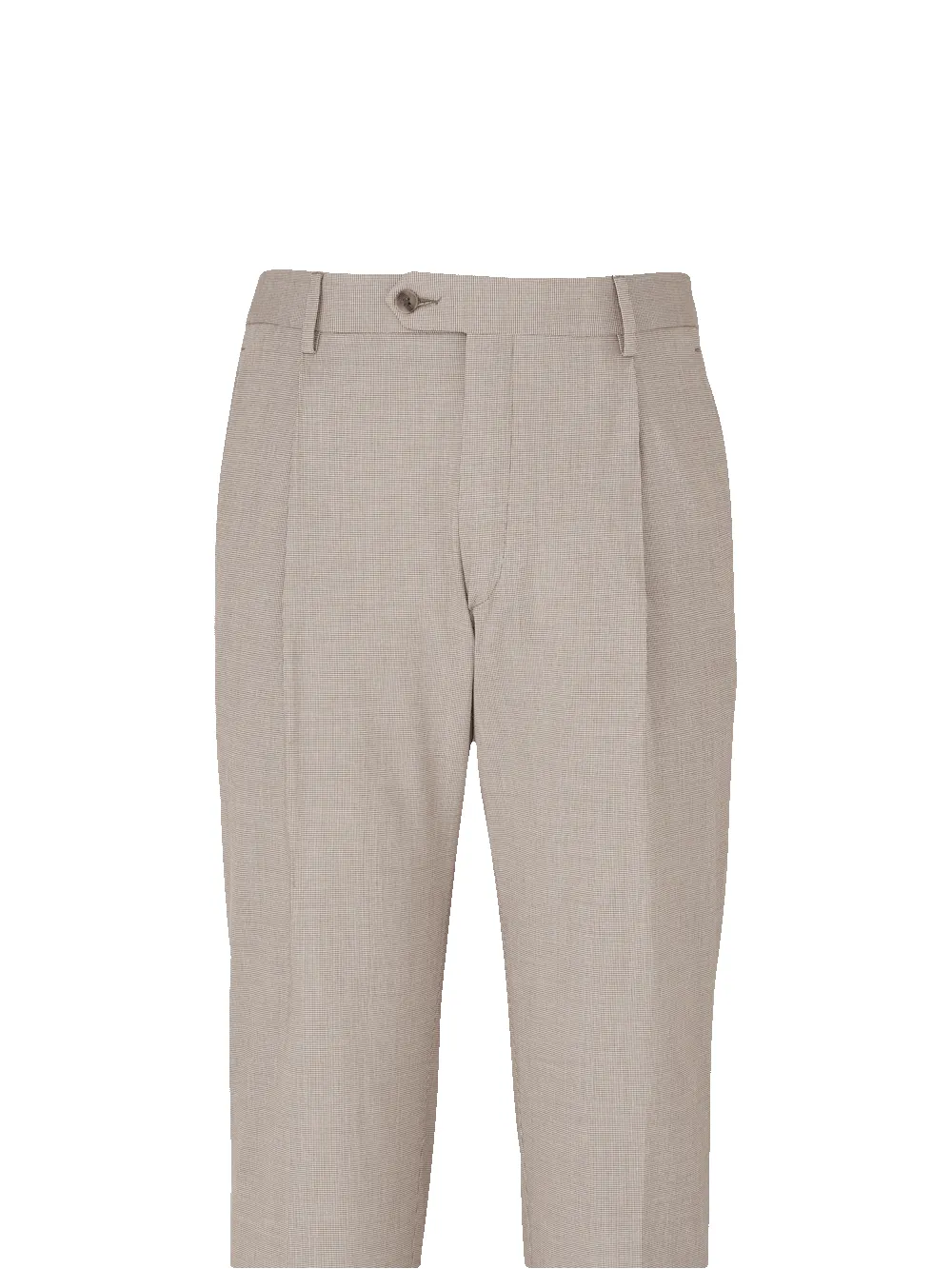 Microfiber Check Single Pleat Pants - Navy sold by Paul Fredrick product image thumbnail 2