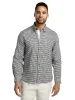 Linen Gingham Check Casual Shirt - Black sold by Paul Fredrick