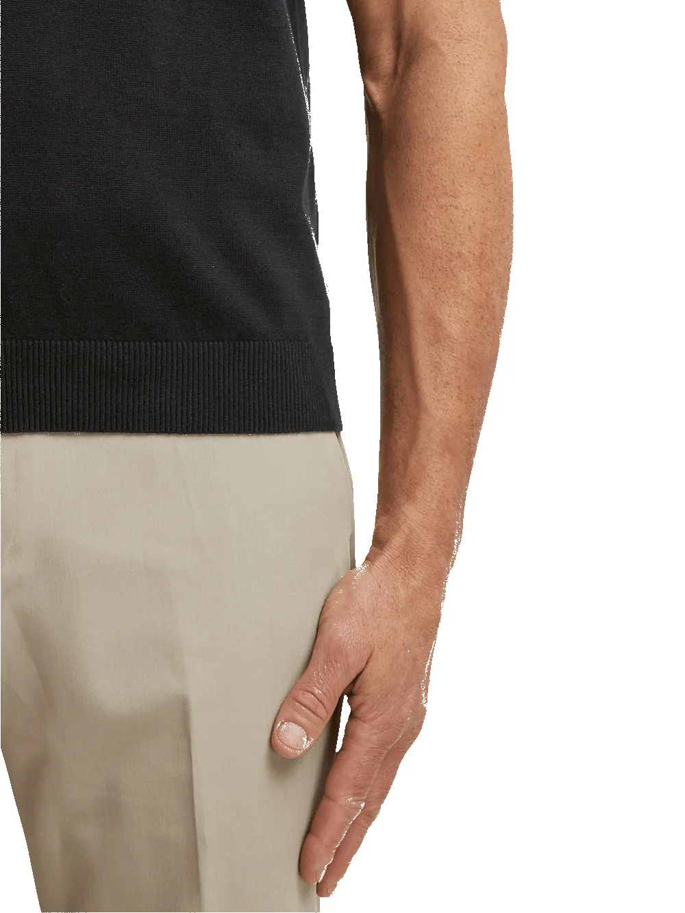 Cotton Three Button Polo - Black sold by Paul Fredrick product image thumbnail 4