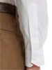 Comfort Stretch Non-Iron Solid Dress Shirt With Contrast Trim - White sold by Paul Fredrick