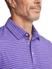 Performance Blend Three Button Polo - Purple sold by Paul Fredrick