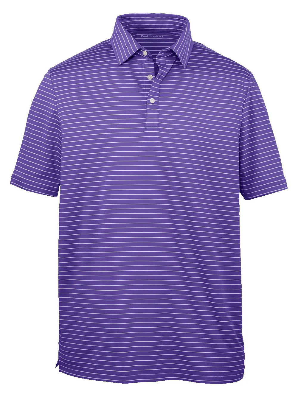 Performance Blend Three Button Polo - Purple sold by Paul Fredrick