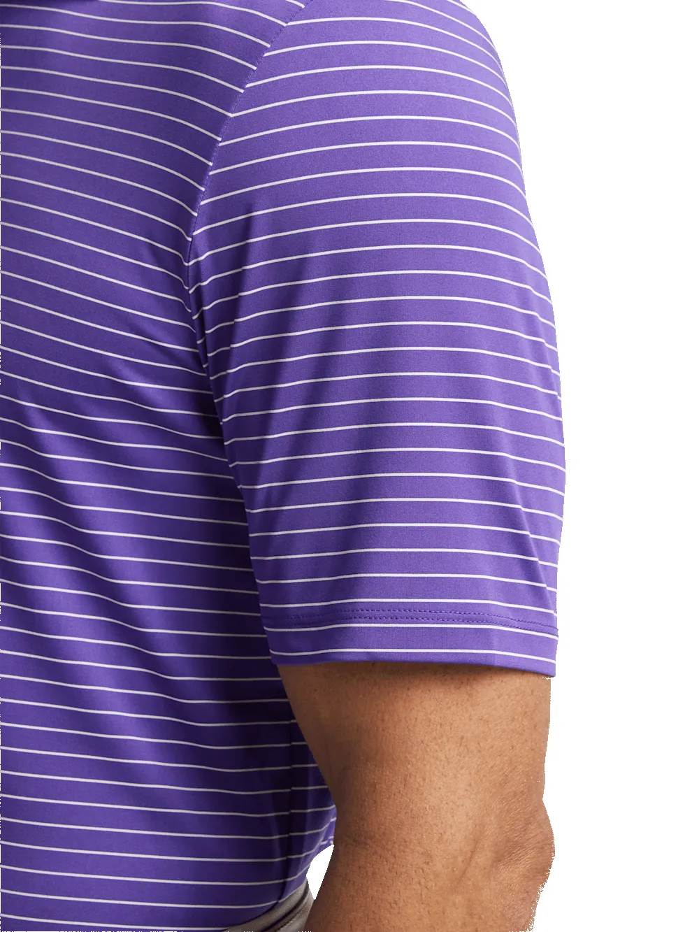 Performance Blend Three Button Polo - Purple sold by Paul Fredrick product image thumbnail 4