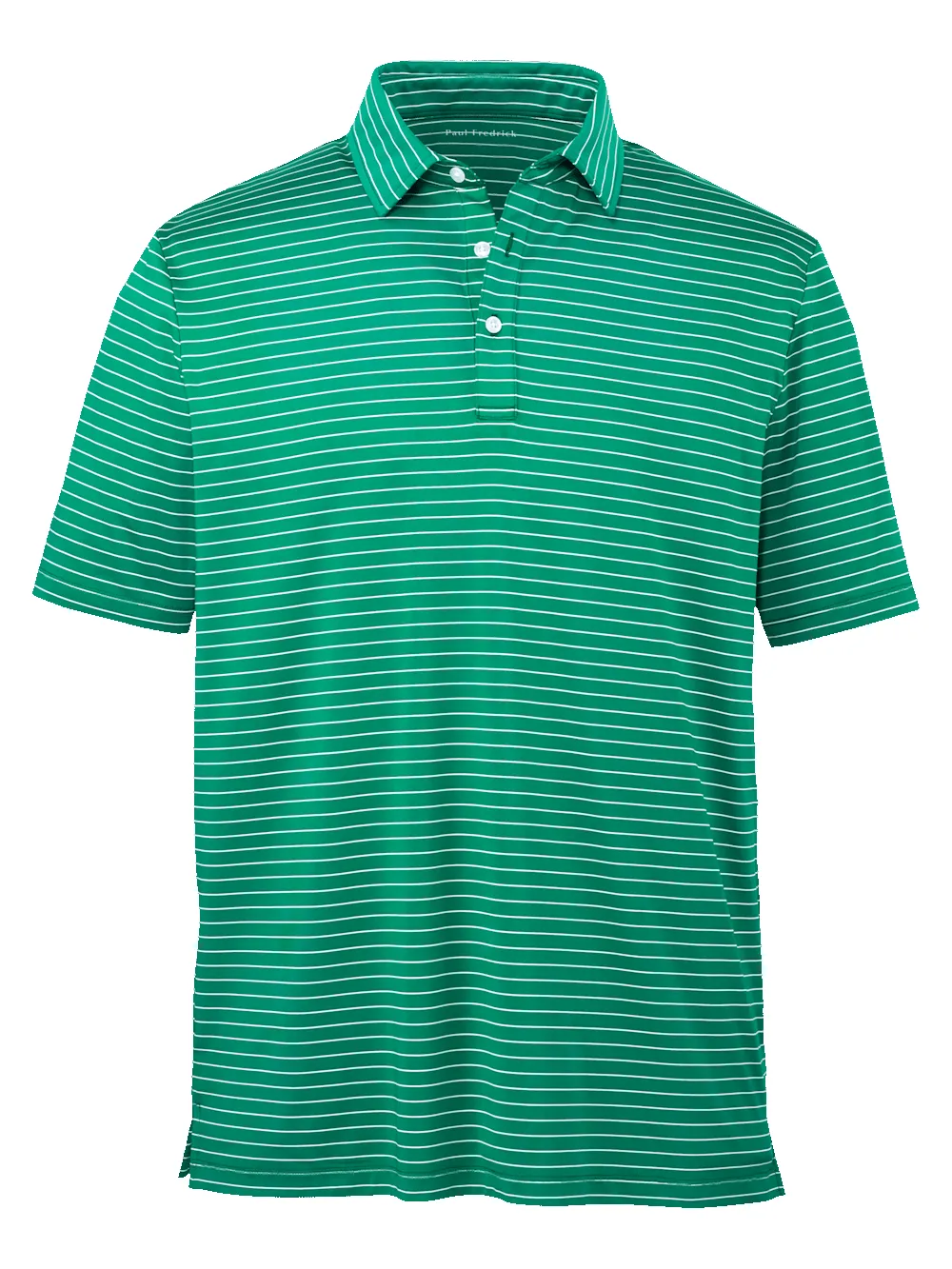 Performance Blend Three Button Polo - Green sold by Paul Fredrick