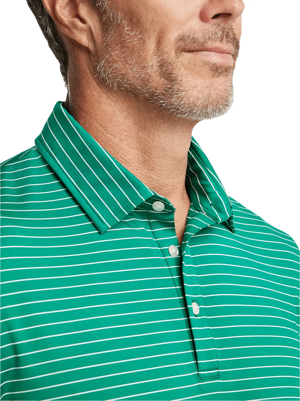 Performance Blend Three Button Polo - Green sold by Paul Fredrick product image thumbnail 3