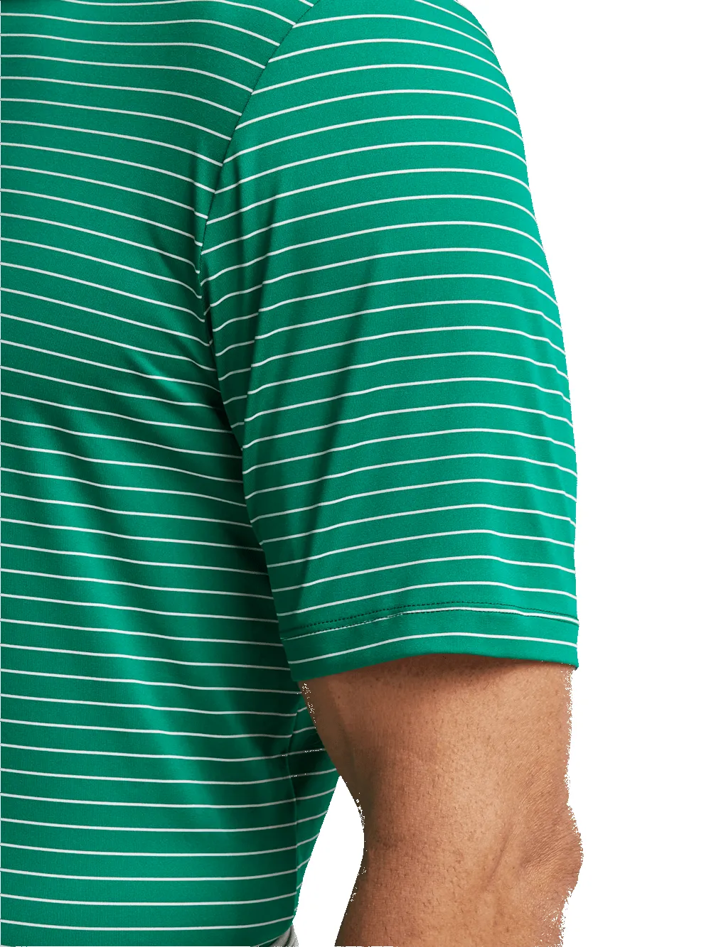 Performance Blend Three Button Polo - Green sold by Paul Fredrick product image thumbnail 4