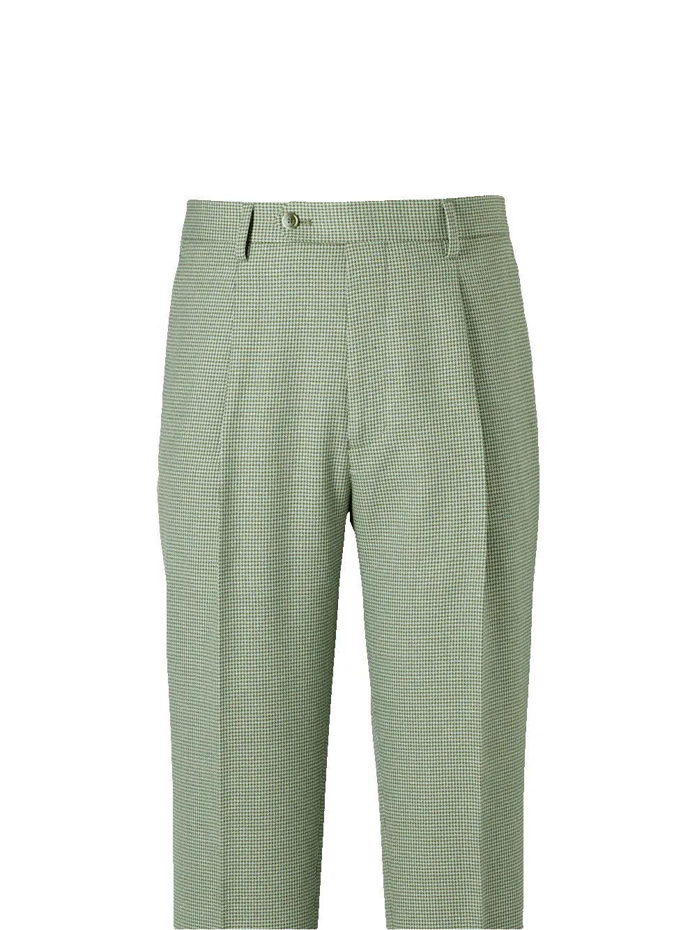 Cotton Blend Single Pleat Suit Pants - Green sold by Paul Fredrick product image thumbnail 2