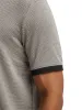 Cotton Three Button Polo - Tan Multi sold by Paul Fredrick