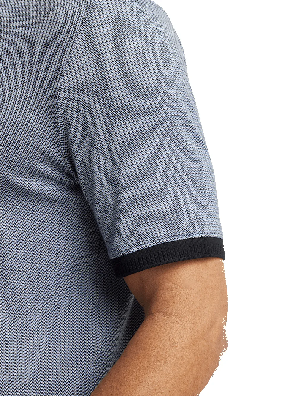 Cotton Three Button Polo - Blue Multi sold by Paul Fredrick product image thumbnail 4