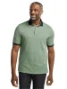 Cotton Three Button Polo - Green Multi sold by Paul Fredrick