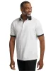 Cotton Blend Three Button Polo - White sold by Paul Fredrick