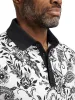 Cotton Blend Three Button Polo - Black/white sold by Paul Fredrick