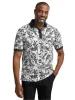 Cotton Blend Three Button Polo - Black/white sold by Paul Fredrick