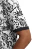 Cotton Blend Three Button Polo - Black/white sold by Paul Fredrick