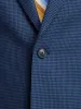 Wool Houndstooth Single Breasted Peak Lapel Suit Jacket - Blue sold by Paul Fredrick