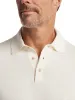 Supima Cotton Three Button Polo - Off White sold by Paul Fredrick