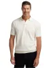 Supima Cotton Three Button Polo - Off White sold by Paul Fredrick