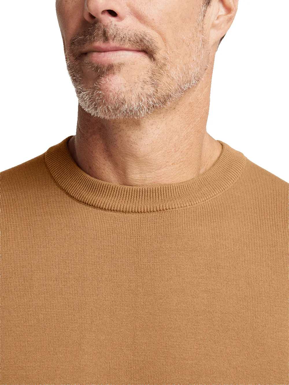 Supima Cotton Crew Neck Sweater - Light Brown sold by Paul Fredrick product image thumbnail 3