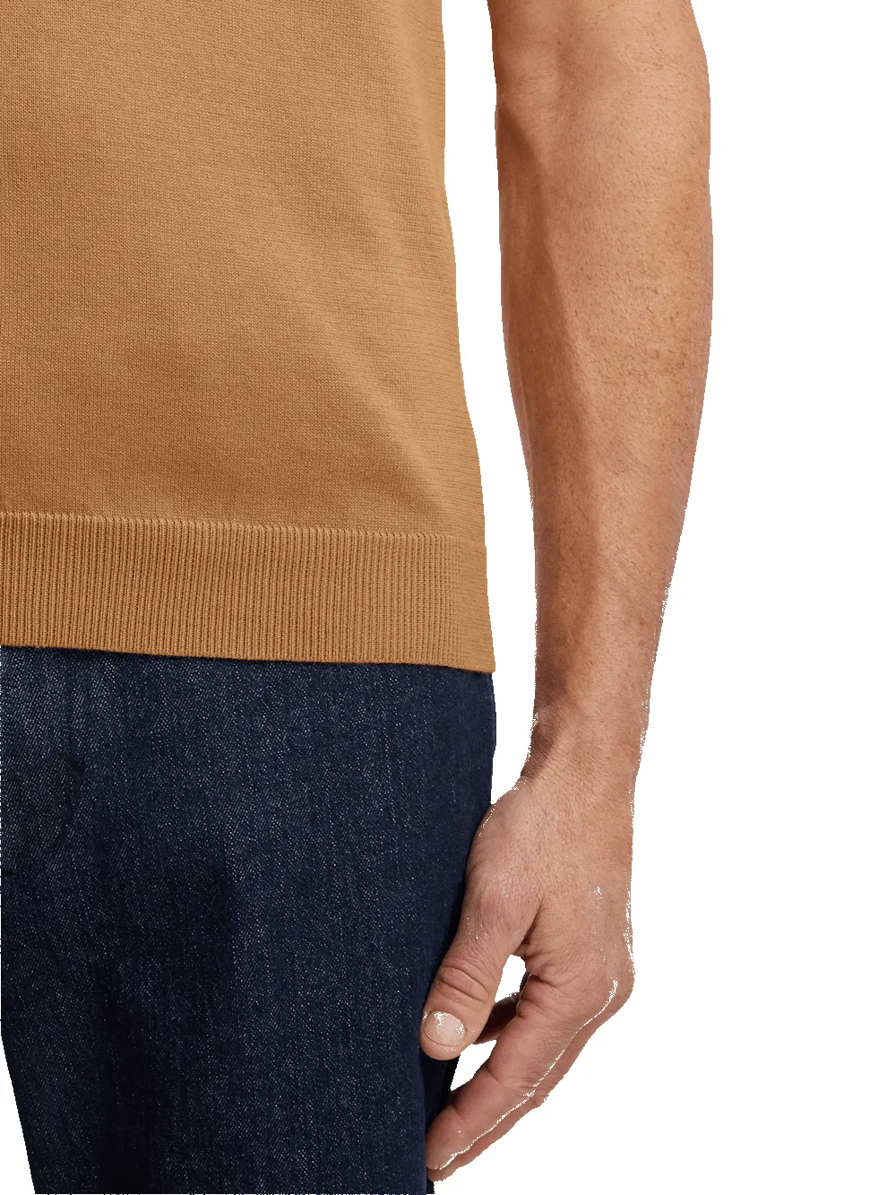 Supima Cotton Crew Neck Sweater - Light Brown sold by Paul Fredrick product image thumbnail 4
