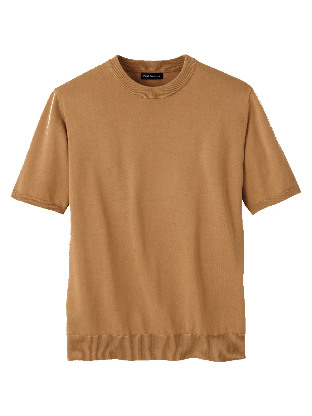 Supima Cotton Crew Neck Sweater - Light Brown sold by Paul Fredrick