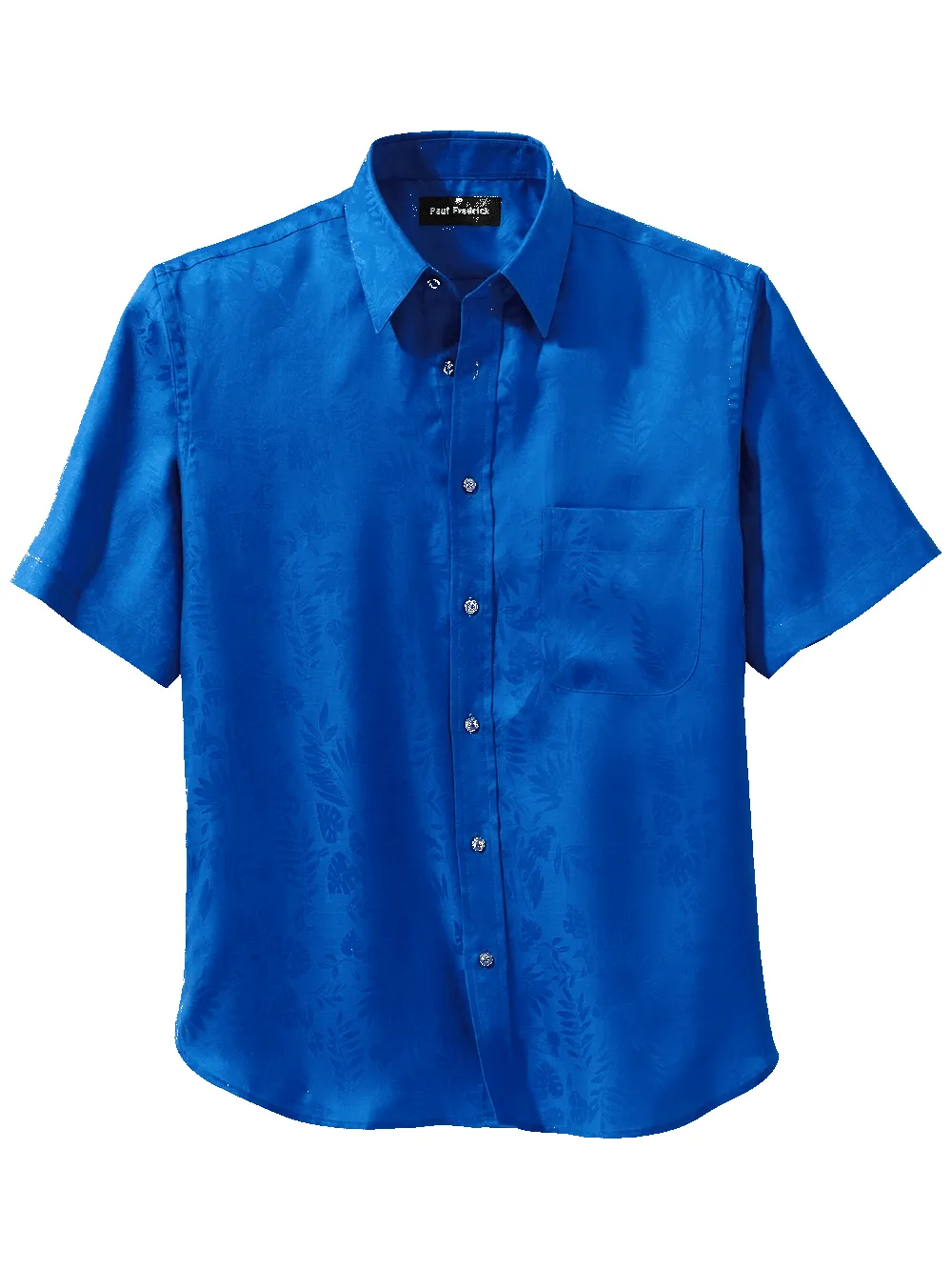 Lyocell Solid Jacquard Casual Shirt - Blue sold by Paul Fredrick