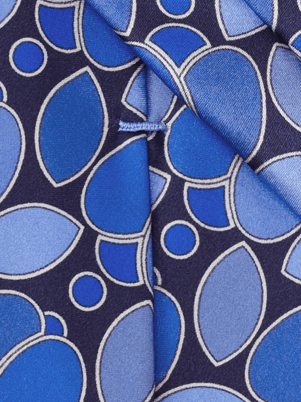 Medallion Woven Silk Tie - Blue sold by Paul Fredrick product image thumbnail 4