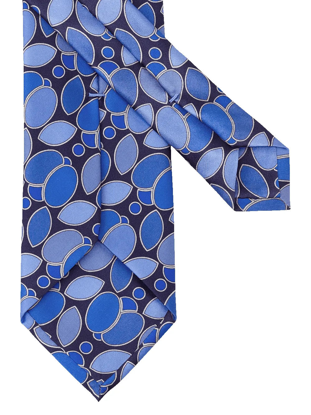 Medallion Woven Silk Tie - Blue sold by Paul Fredrick product image thumbnail 3