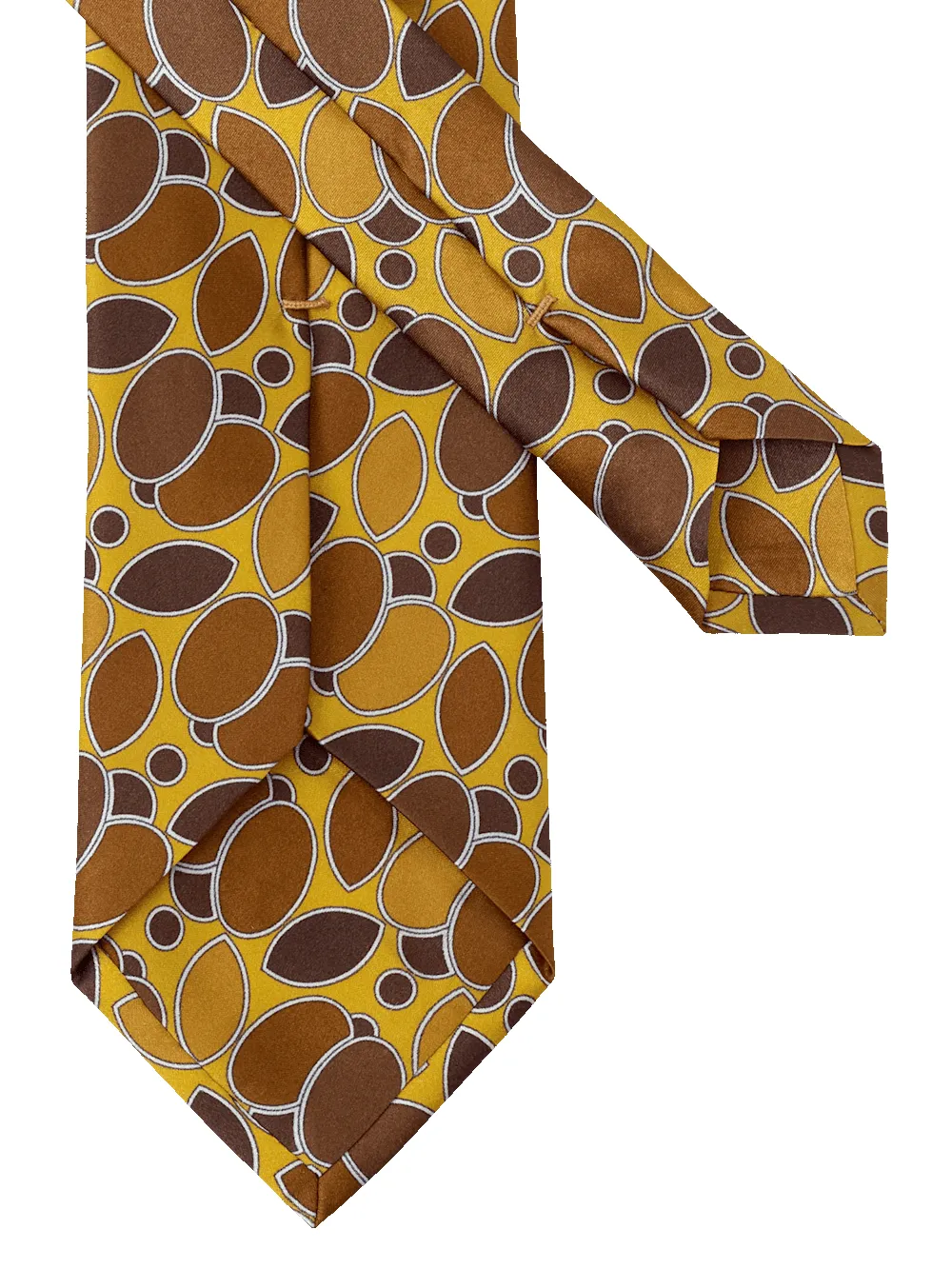 Medallion Woven Silk Tie - Gold sold by Paul Fredrick product image thumbnail 3