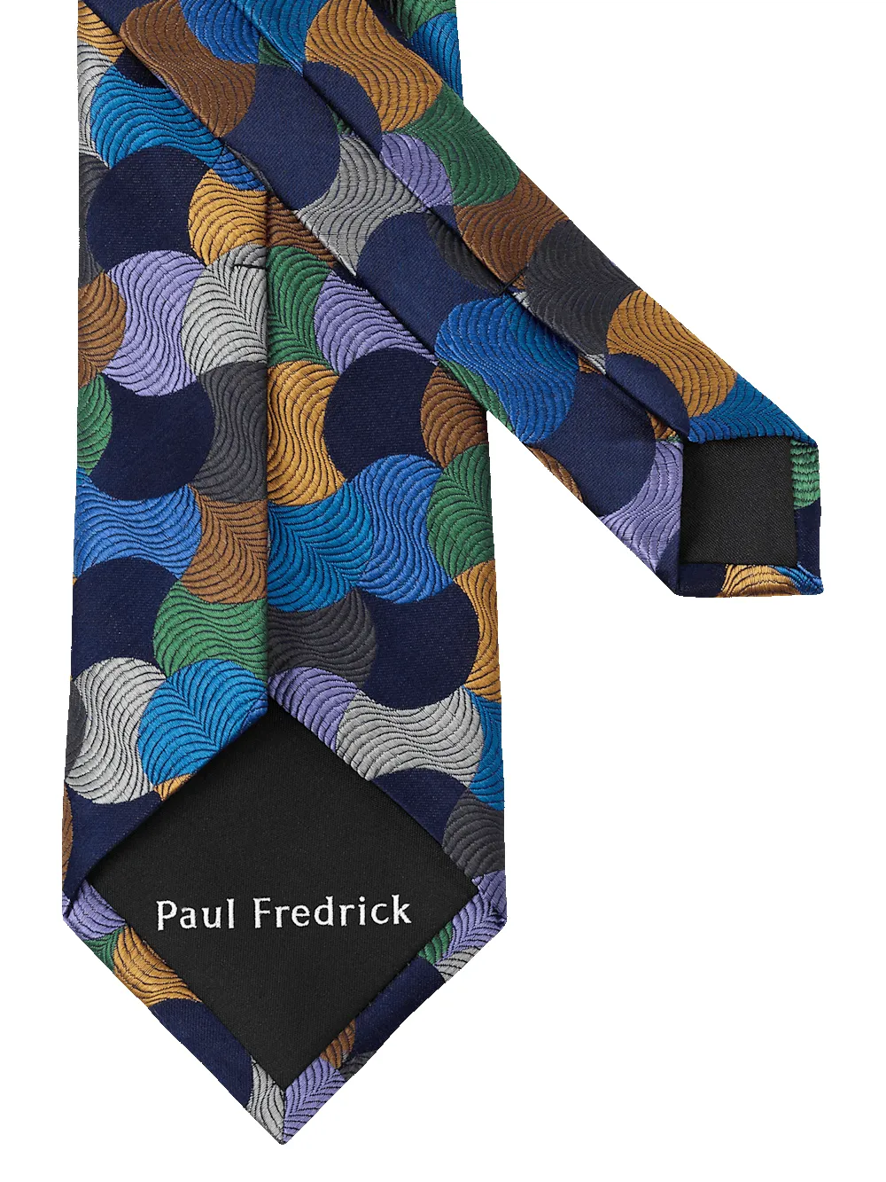 Geometric Woven Silk Tie - Multi sold by Paul Fredrick product image thumbnail 3