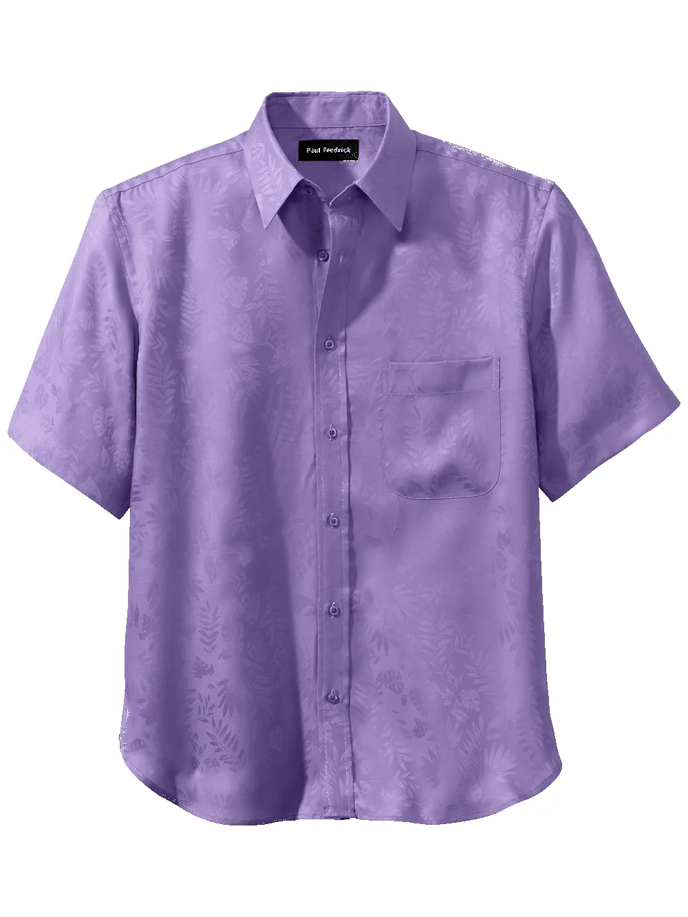 Lyocell Solid Jacquard Casual Shirt - Lavender sold by Paul Fredrick