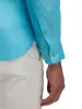 Linen Solid Casual Shirt - Aqua sold by Paul Fredrick