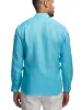 Linen Solid Casual Shirt - Aqua sold by Paul Fredrick