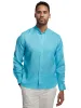 Linen Solid Casual Shirt - Aqua sold by Paul Fredrick