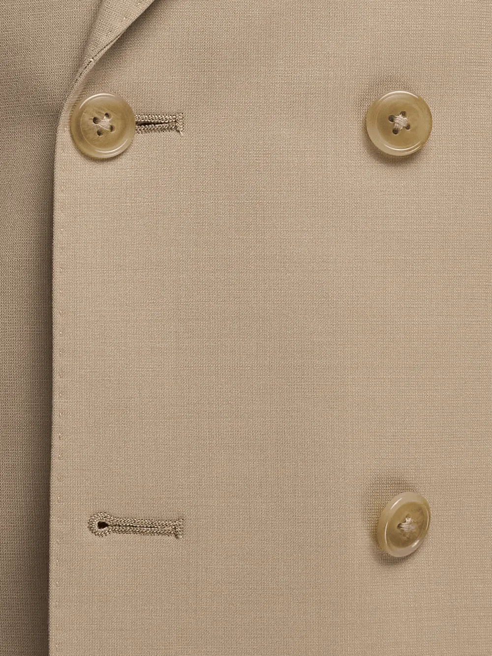 Wool Stretch Bengaline Peak Lapel Suit Jacket - Light Tan sold by Paul Fredrick product image thumbnail 5