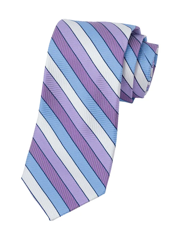 Stripe Woven Silk Tie - Purple Multi sold by Paul Fredrick