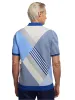 Cotton Three Button Polo - Blue Multi sold by Paul Fredrick