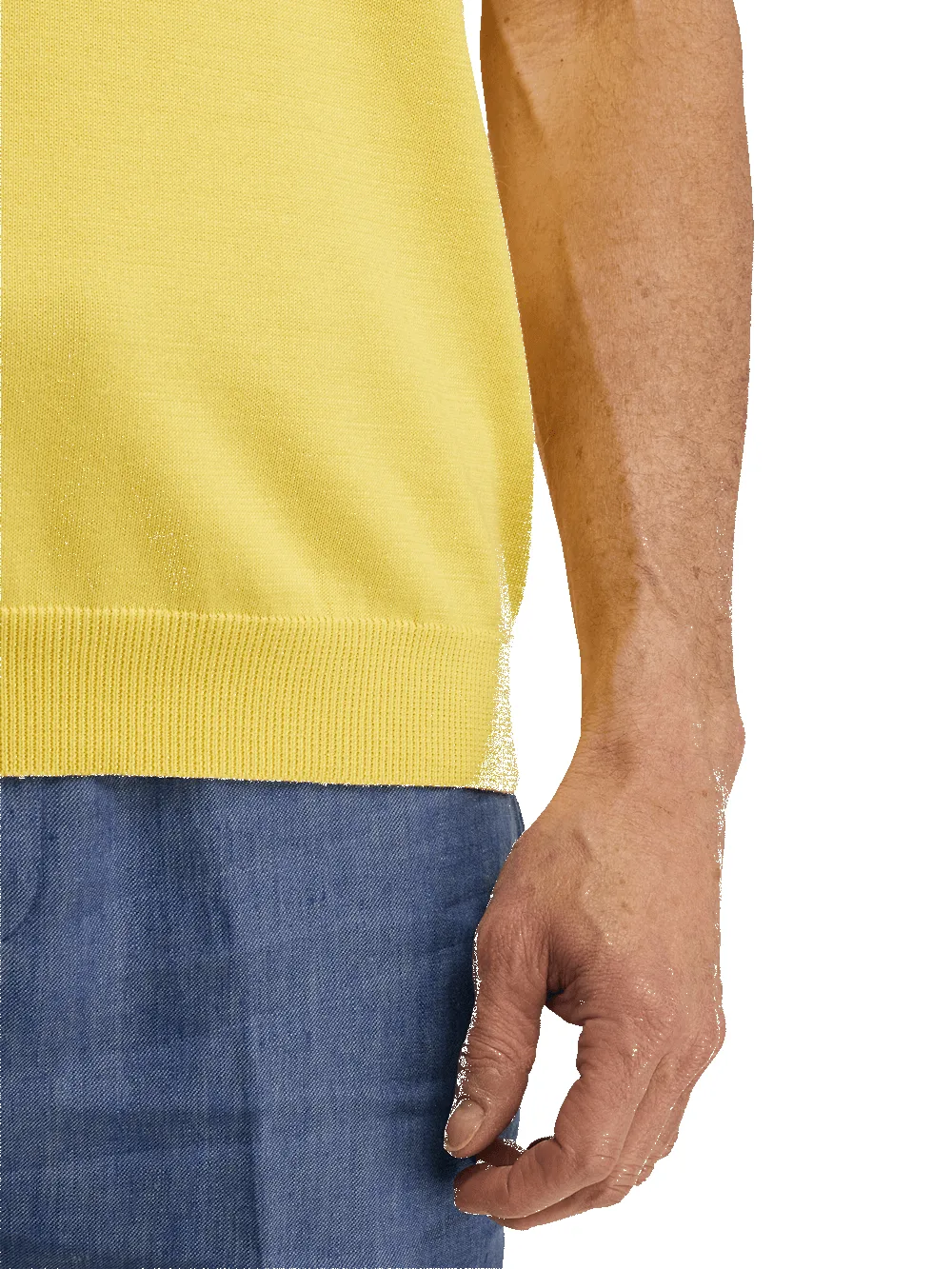 Supima Cotton Three Button Polo - Light Yellow sold by Paul Fredrick product image thumbnail 4
