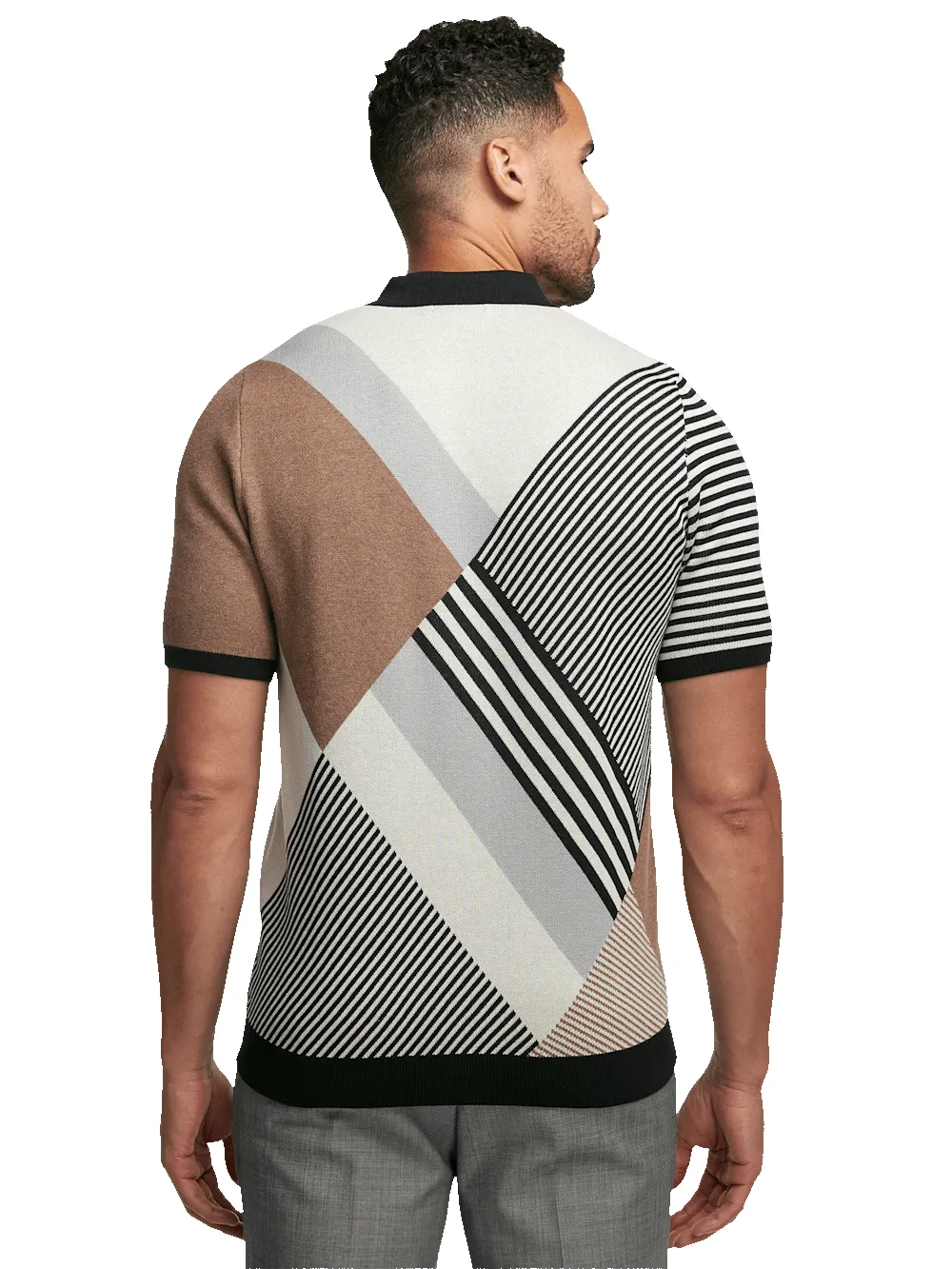 Cotton Three Button Polo - Multi sold by Paul Fredrick product image thumbnail 5