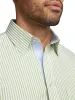 Comfort Stretch Non-Iron Stripe Dress Shirt With Contrast Trim - Green sold by Paul Fredrick