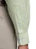 Comfort Stretch Non-Iron Stripe Dress Shirt With Contrast Trim - Green sold by Paul Fredrick