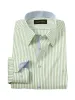 Comfort Stretch Non-Iron Stripe Dress Shirt With Contrast Trim - Green sold by Paul Fredrick